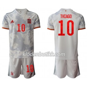 Spania Thiago 10 Barn Bortedraktsett Euro 2020 Kortermet (+ Korte bukser)